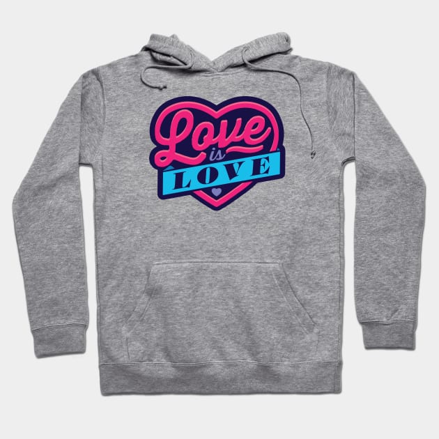 Love Is Love Hoodie by Flip City Tees